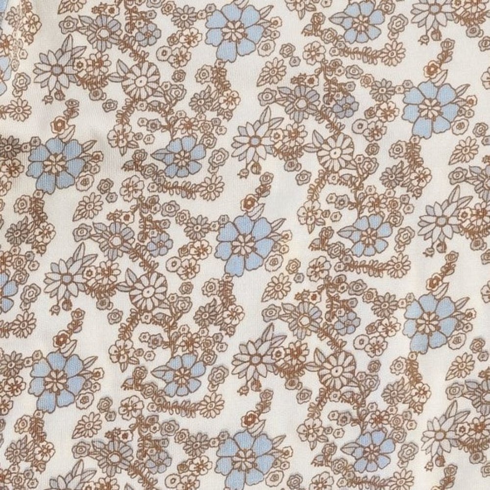 Kate Quinn Floral Blanket - Brown and Blue - Picture 2 of 3
